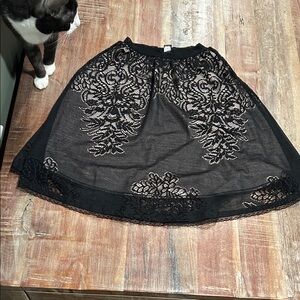 Only Hearts Vintage Black Lace Slip Skirt